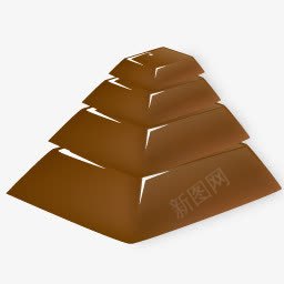巧克力金字塔图标图标