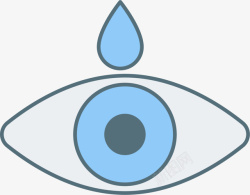 蓝色眼药水护理眼睛素材