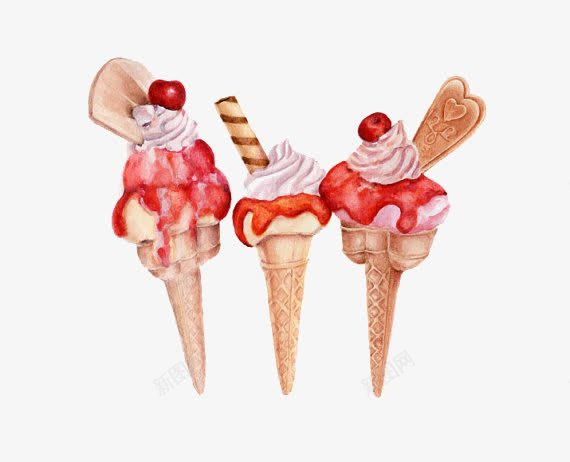 冰淇淋美食png免抠素材_88icon https://88icon.com 冰淇淋 卡通PNG素材 蛋卷 食物