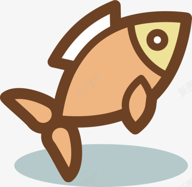 卡通帅哥可爱可爱小鱼装饰图标图标