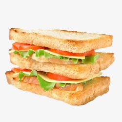 三明治面包片三层夹心的三明治高清图片
