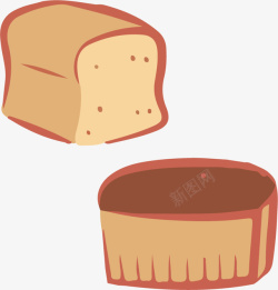 卡通吐司面包图素材