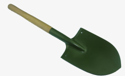 一把绿色的铁铲工具素材