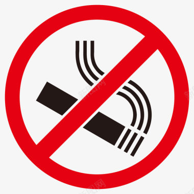 卡通手绘禁止吸烟图标图标