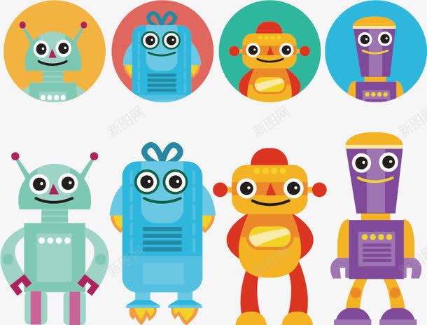 可爱卡通机器人png免抠素材_88icon https://88icon.com 儿童 卡通机器人 插图 机器人 科技