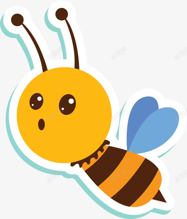 黄色可爱呆萌蜜蜂png免抠素材_88icon https://88icon.com 儿童节 六一节 卡通蜜蜂 呆萌蜜蜂 小蜜蜂贴纸 蜂类 贴纸六一 黄色 黄色蜜蜂