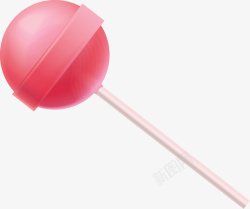 一个粉色棒棒糖矢量图素材