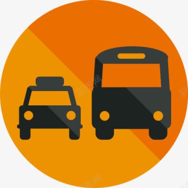 轮廓的汽车公共交通图标图标