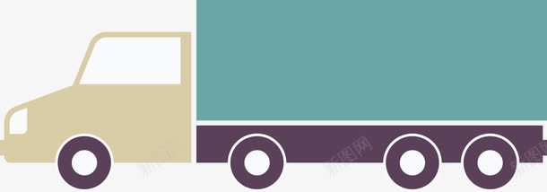 扁平化卡通货运车图图标图标