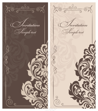 婚礼请柬背景矢量图背景