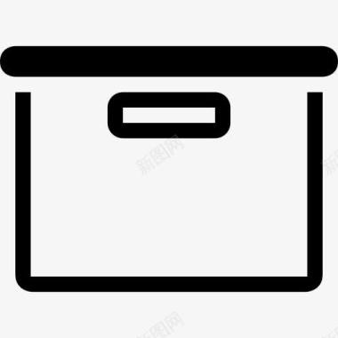 送货箱箱或抽屉的侧面轮廓工具符号图标图标