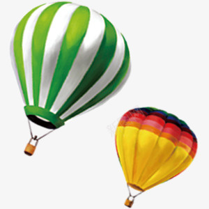 热气球png免抠素材_88icon https://88icon.com 绿色热气器黄色热气球免扣热气球