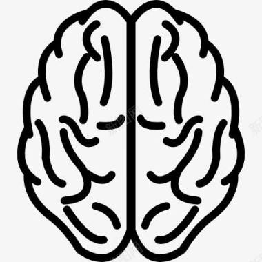 人脑脑上的视图轮廓图标图标