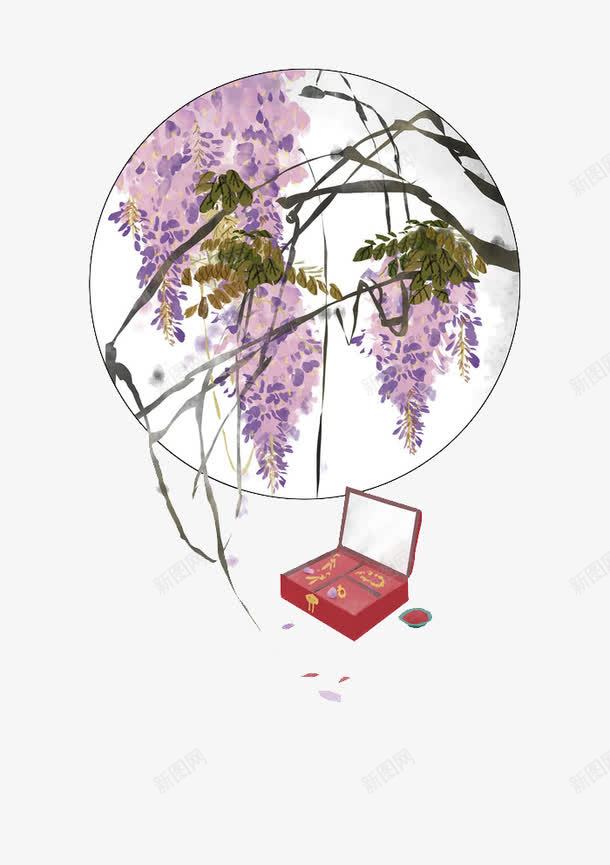 紫色树上花png免抠素材_88icon https://88icon.com 树上的花 紫色 胭脂盒 花