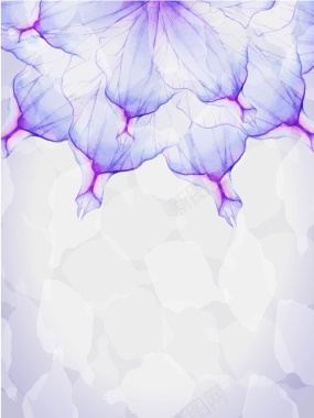 矢量紫色浪漫梦幻花朵背景背景