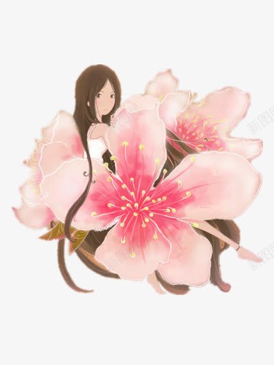 花仙子png免抠素材_88icon https://88icon.com 女孩 彩色 插画 童话 花仙子 花朵 装饰