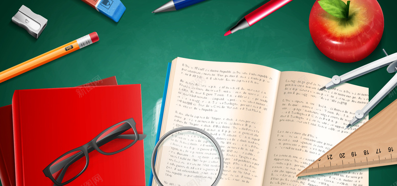 淘宝教育矢量卡通书本眼镜铅笔苹果圆规海报ai设计背景_88icon https://88icon.com 书本 卡通 圆规 教育 海报 眼镜 矢量 苹果 铅笔 矢量图