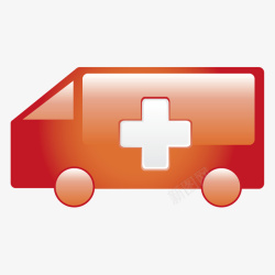 卡通献血爱心红十字车辆矢量图素材