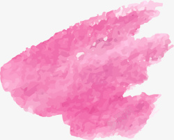 手绘粉色水彩涂鸦素材