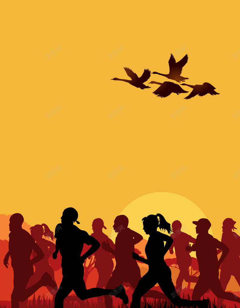 简约扁平人物剪影跑步背景矢量图ai设计背景_88icon https://88icon.com 人物剪影 公路 公路长跑 扁平化 手绘 林荫 简约 跑步 跑步的人 运动 锻炼身体 长跑 矢量图