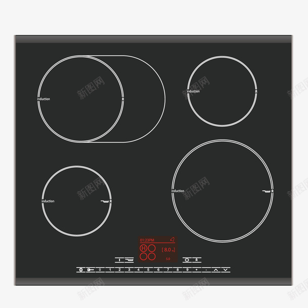 精美电磁炉矢量图ai免抠素材_88icon https://88icon.com 电器 电磁炉 精美 矢量图