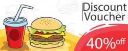 扁平汉堡食物折扣促销标签矢量图高清图片
