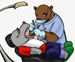 动物牙医诊所素材