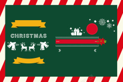 圣诞绿底雪人条纹绿底圣诞麋鹿海报背景矢量图高清图片