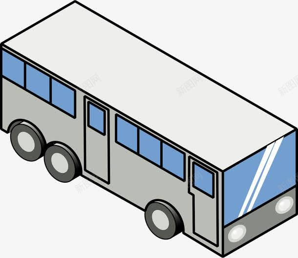 白色的大巴车png免抠素材_88icon https://88icon.com 公交车 大巴车 白色 运输