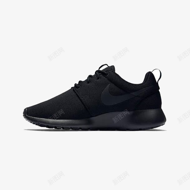 黑色跑步鞋png免抠素材_88icon https://88icon.com 产品实物 耐克 跑步 鞋子 黑色
