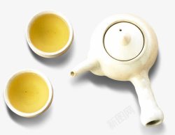 唯美中国风茶壶茶杯茶水素材