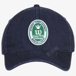 牛仔绿色商标正面鸭舌帽素材