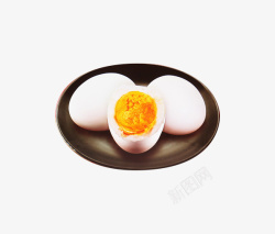 白色鸭蛋一盘白色腌制咸鸭蛋高清图片