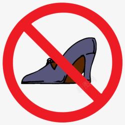 禁止穿高跟鞋踩踏素材