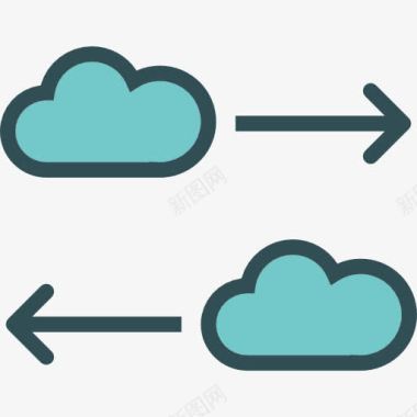 线上媒体云计算图标图标
