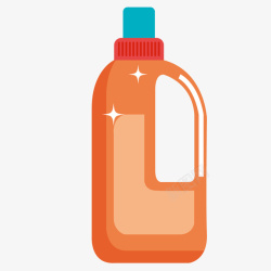 红蓝色瓶装洗衣液矢量图素材