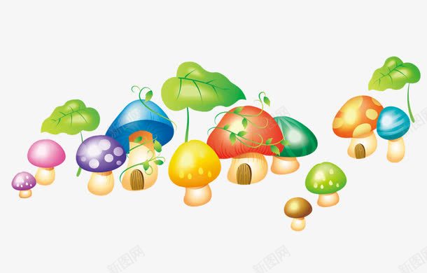 彩色的蘑菇屋png免抠素材_88icon https://88icon.com 创意蘑菇 卡通蘑菇 蘑菇 蘑菇图片 蘑菇素材