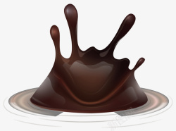 特浓纯正黑巧克力液体矢量图素材