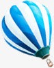 卡通蓝色热气球氢气球素材