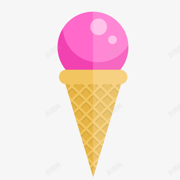 卡通甜筒冰淇淋矢量图ai免抠素材_88icon https://88icon.com 冰淇淋 卡通 扁平化 甜筒 甜食 雪糕 食物 矢量图