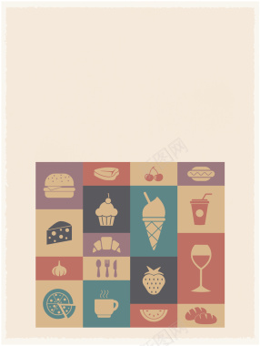 美食嗨吃一夏夏季海报矢量图背景
