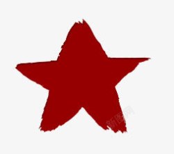 创意手绘红色的五角星素材