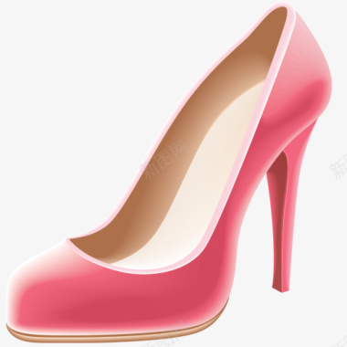 粉色鲜花粉色的高跟鞋图标图标