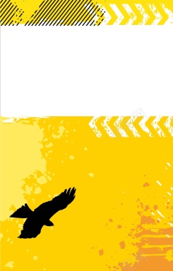 黄色箭头和大雁背景矢量图背景