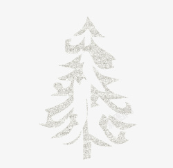 白色圣诞树素材