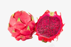 仙人掌科红色切开新鲜的火龙果实物高清图片