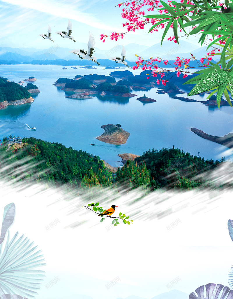 千岛湖旅游彩页海报模板背景psd设计背景_88icon https://88icon.com 千岛湖指南 千岛湖旅游 千岛湖行程 开心 旅游广告 旅游彩页 旅游指南 旅游活动 海报背景 畅游千岛湖