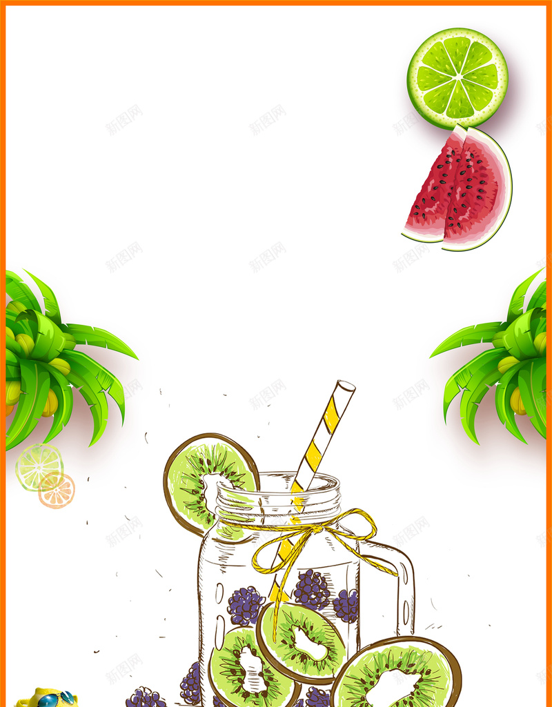 鲜榨果汁饮料柠檬水海报背景psd设计背景_88icon https://88icon.com 冰块 冰沙 奶茶 新鲜果汁 柠檬 棕色 海报 碎冰 饮品 饮料 鸡尾酒