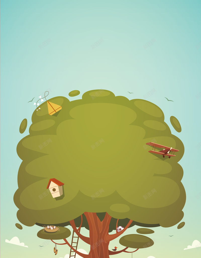 春日草地风景插画海报背景矢量图ai设计背景_88icon https://88icon.com 开心 房屋 插画 春日 晴朗 海报 渐变 玩具飞机 矢量 素材 绿色 美丽 背景 草地 风景 矢量图