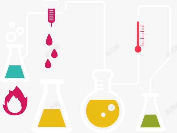 化学实验矢量图ai免抠素材_88icon https://88icon.com 仪器 化学 卡通 器皿 实验 扁平 烧杯 科学 试管 试验 矢量图